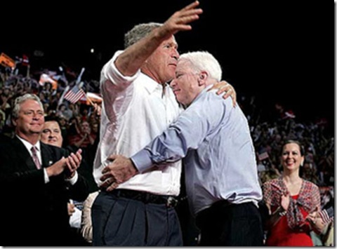 Bush/McCain hug
